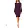 Calvin Klein Chiffon Bell Sleeve Sheath Dress - Aubergine