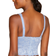 Cosabella Never Say Never Metallics Curvy Plungie Longline Bralette - Silver Blue Diamond