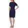 DKNY Puff-Sleeve Sheath Dress - Navy