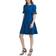 DKNY Flounce Fit & Flare Dress - French Blue