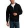 Fruit of the Loom Eversoft Fleece Full Zip Hoodie Sweatshirt Unisex - Black