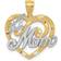 Goldia #1 Mom Heart Pendant - Gold/Silver