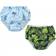 Hudson Tropical Leaves Swim Diapers 2-pack - Green