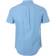 FARAH Brewer Slim Fit Short Sleeve Oxford Shirt - Mid Blue