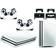 giZmoZ n gadgetZ PS4 Pro Console Skin Decal Sticker + 2 Controller Skins - White