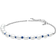 Pandora Treated Cord Chain Bracelet - Silver/Blue/Pearls