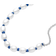 Pandora Cord Chain Bracelet - Silver/Blue/Pearls