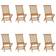 vidaXL 3096592 8-pack Garden Dining Chair