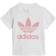 Adidas Trefoil Shorts & Tee Set - White/Bliss Pink (HK7480)