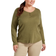 Dickies Women's Henley Long Sleeve Shirt Plus Size - Olive