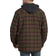 Dickies Relaxed Fit Icon Hooded Quilted Flannel Shirt Jacket - Chocolate Tactical Green Plaid