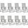 vidaXL 3075140 8-pack Garden Dining Chair