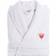 Linum Home Textiles I Love You Terry Bathrobe - White/Pink