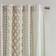 Ink+ivy Imani Cotton Printed Window Curtain Panel with Chenille Stripe & Lining 50x84"