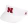 Adidas Men's Nebraska Huskers Sideline Coaches Performance High Visor - White