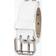 Dickies Women's Leather Double Grommet Belt - White
