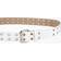 Dickies Women's Leather Double Grommet Belt - White