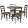 International Concepts Hickory and Washed Coal Dining Set 5