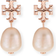 Tory Burch Kira Drop Earrings - Rose Gold/Pearl