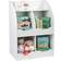 Badger Basket Four Bin Storage Cubby with Bookshelf