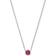 Kendra Scott Davie Pendant Necklace - Silver/Ruby