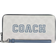 Coach Long Zip Around Wallet in Signature Canvas with Varsity Motif - SV/Chalk/Indigo