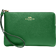 Coach Corner Zip Wristlet - Gold/Kelly Green