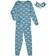 Petit Bateau Girl's BIrds Themed Cotton Pyjamas With Mask - Rover Blue/Marshmallow White (A05GG01050)
