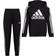 Adidas Kid's French Terry Hooded Jacket Set - Black