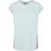 Urban Classics Women's Color Melange Extended Shoulder T-Shirt - Aqua Melange