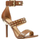 Michael Kors Amal Astor Stud Leather Sandal - Luggage