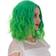 Woxinda Women's Fashion Wig Green Synthetic Hair Short Curly Wig