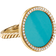 David Yurman Elements Ring - Gold/Turquoise/Diamonds