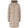 Pieces Longline Padded Jacket - Silver Mink