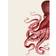 Trademark Fine Art Octopus Red & White A Wall Decor 35x47"