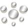 CosmoLiving by Cosmopolitan Small & Round Metallic Silver Hammered Metal Decorative Wall Mirrors Set of 7 Wall Mirror