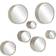 CosmoLiving by Cosmopolitan Small & Round Metallic Silver Hammered Metal Decorative Wall Mirrors Set of 7 Wall Mirror