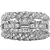 David Yurman Stax Three Row Ring - Silver/Diamonds