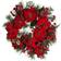 Nearly Natural Poinsettia Wreath Decoration 24"