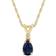 Macy's Pendant Necklace - Gold/Sapphire/Diamond
