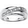 PalmBeach Wedding Band Ring - Silver/Diamonds