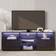Sussurro Television Table Center Media Console with Drawer and Led Lights Black TV Bench 47x18"