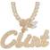 Lulu Mel Iced Out Custom Name Necklace - Gold/Transparent