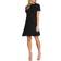 CeCe Bow Neck Short Sleeve Dress - Rich Black