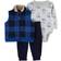 Carter's Baby Plaid Vest Set 3-Piece - Blue/Grey (195861371748)