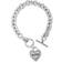 Guess Logo lock Toggle Closure Charm Bracelet - Silver/Transparent