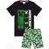 Minecraft Boy's Short Pyjama Set - Black/Green/Grey