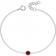 Beginnings July Birthstone Bracelet - Silver/Red