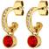 Dyrberg/Kern Dessa Earrings - Gold/Transparent/Red