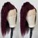 iSee Water Wave Transparent Lace Front Wig 20 inch 99J Burgundy